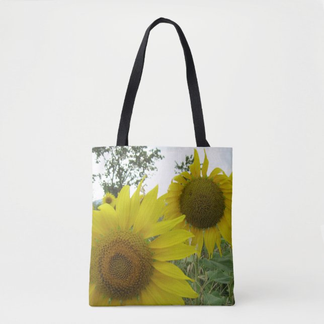 Sunflowers Photo Custom All-Over-Print Tote Bag (Front)