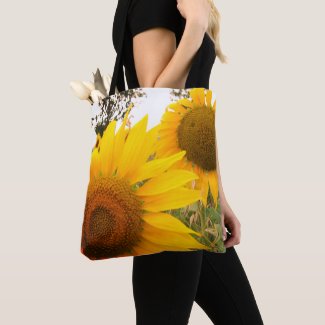 Sunflowers Photo Custom All-Over-Print Tote Bag