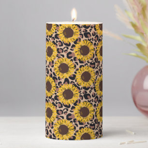 Sunflowers Pillar Candle