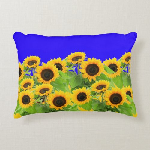 Sunflowers Pillow Ukraine Flag Colos _ Freedom