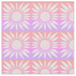Sunflowers Pink Tile Pattern Fabric
