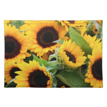 Sunflowers Placemats by artinphotography at Zazzle