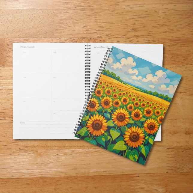 Sunflowers Planner (Planner with sunflowers)
