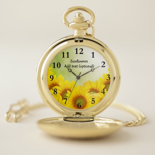 Sunflowers Pocket Watch