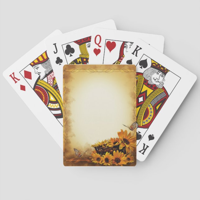 Sunflowers Poker Cards (Back)