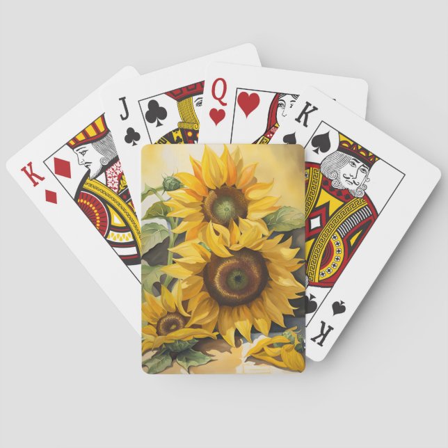 Sunflowers Poker Cards (Back)