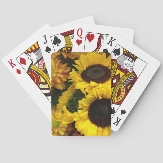 Sunflowers   poker cards (Back)