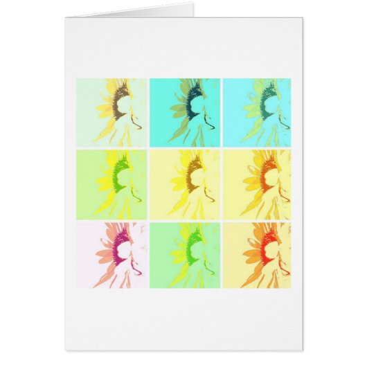 Sunflowers Pop Art Cards (Front)