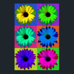 Sunflowers-Pop Art Poster<br><div class="desc">A different look at Sunflowers</div>