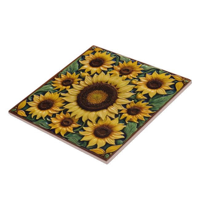 Sunflowers Popular Beautiful Collection Ceramic Tile (Side)