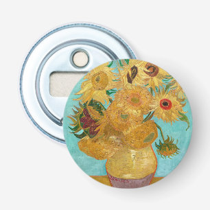 Sunflowers, Post Impressionist Still Life Painting Bottle Opener