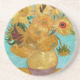 Sunflowers, Post Impressionist Still Life Painting Coaster