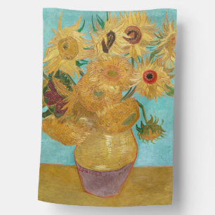 Sunflowers, Post Impressionist Still Life Painting House Flag