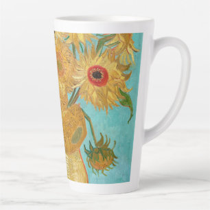Sunflowers, Post Impressionist Still Life Painting Latte Mug