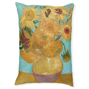 Sunflowers, Post Impressionist Still Life Painting Pet Bed