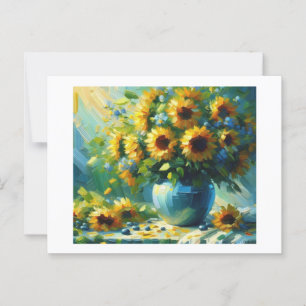 Sunflowers,  postcard
