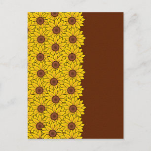 Sunflowers postcard, customize postcard