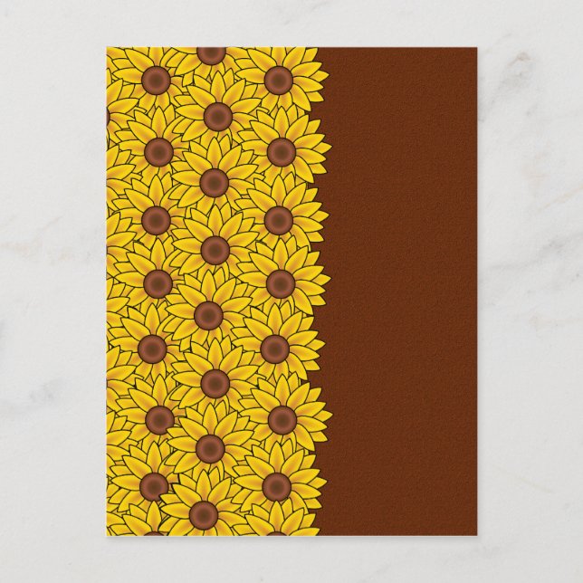 Sunflowers postcard, customize postcard (Front)