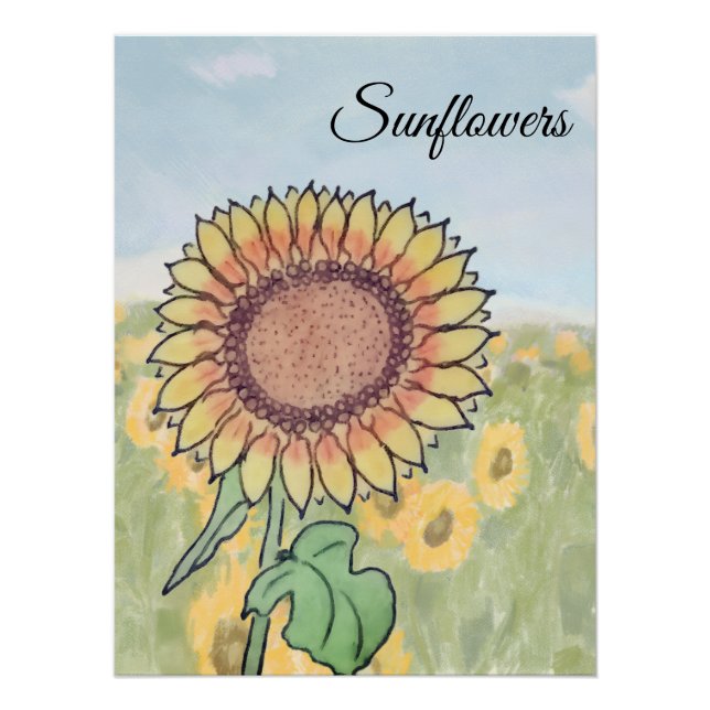 Sunflowers  poster (Front)