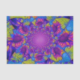 Sunflowers Purple Blue Yellow Abstract Decoupage Tissue Paper