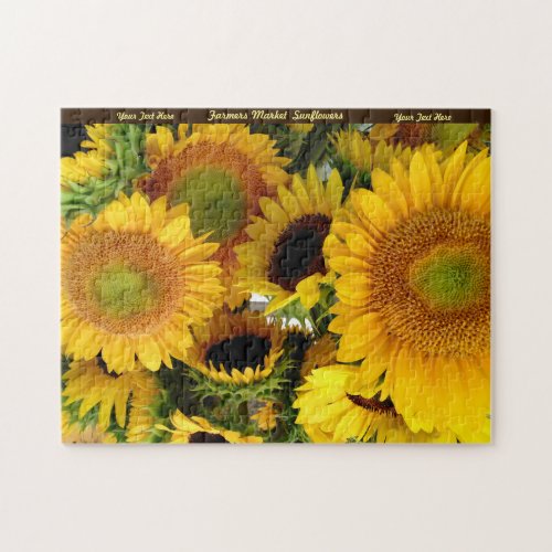 Sunflowers Puzzle Personalize Gift For Grandma