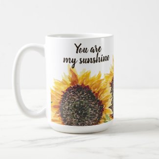 Sunflowers Quote My Sunshine Yellow Brown