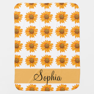 Sunflowers Receiving Blanket