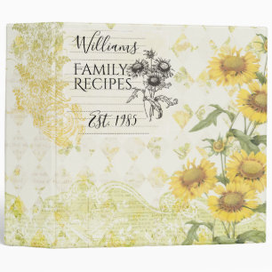Sunflowers Recipe Binder