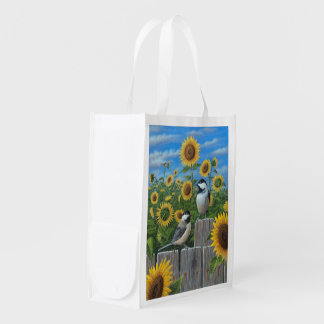 Sunflowers Reusable Grocery Bag