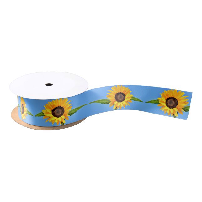 Sunflowers Ribbon Blue Sky (Spool)