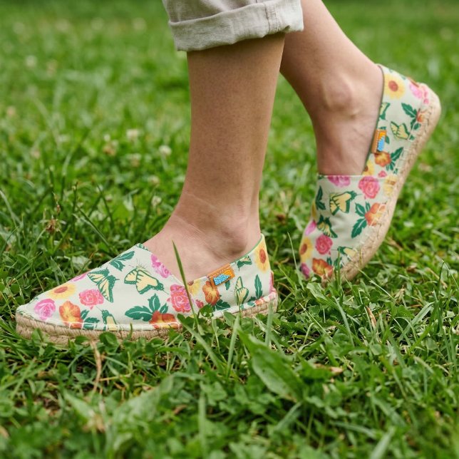 Sunflowers, Roses and Butterflies Espadrilles (Creator Uploaded)