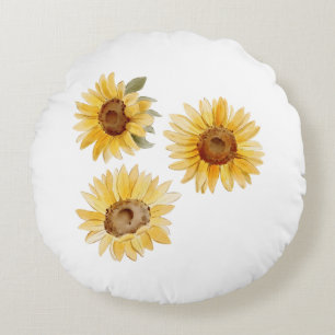 Sunflowers Round Pillow