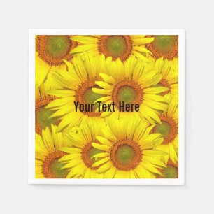 Sunflowers Rustic Country Floral Summer Yellow Napkins