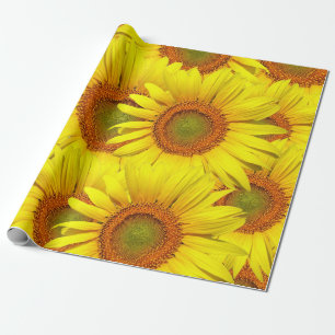 Sunflowers Rustic Country Floral Summer Yellow Wrapping Paper