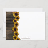 Sunflowers Rustic Mothers Day Photo Card (Back)