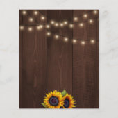 Sunflowers rustic wood budget save date wedding (Back)