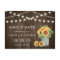 Sunflowers Save the Date Rustic Wood String Lights