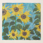 sunflowers scarf<br><div class="desc">This sunflowers Scarf design is from a  painting by Julia Morrill</div>