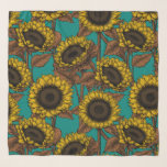 Sunflowers Scarf<br><div class="desc">Hand drawn vector pattern with sunflowers</div>