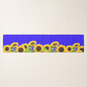 Sunflowers Scarf Ukrainian Flag Colors - Freedom