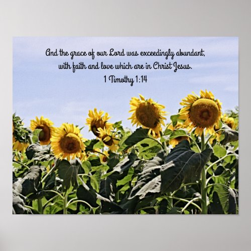 Sunflowers Scripture Photographic Art Print