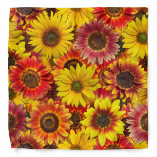 Sunflowers Seamless Pattern Bandana