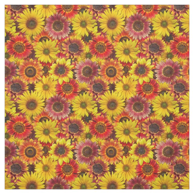 Sunflowers Seamless Pattern Fabric (Swatch)