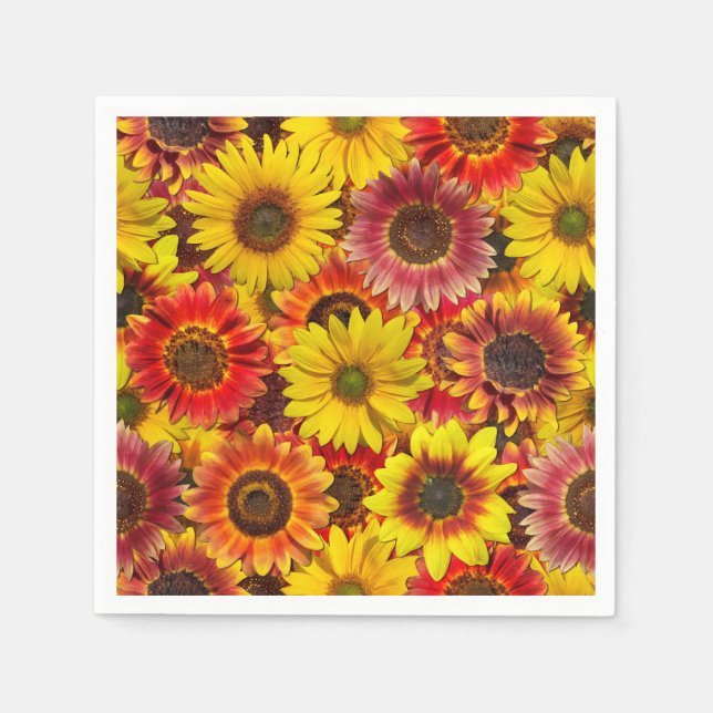 Sunflowers Seamless Pattern Napkins (Front)
