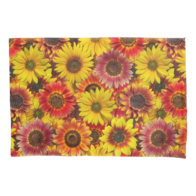 Sunflowers Seamless Pattern Pillow Case (Front-Left)