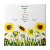 Sunflowers 'Seed Your Garden' Script Words