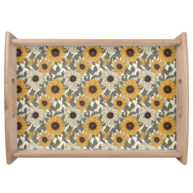 Sunflowers serving tray (Front)
