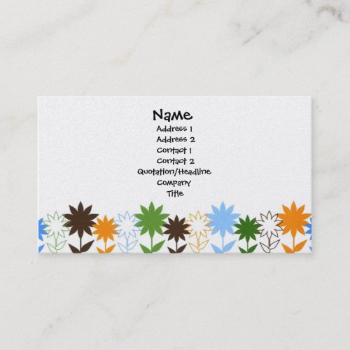 Sunflowers shadows - Customized Business Card