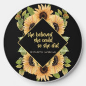 Sunflowers She believe she could Wireless Charger (Front)