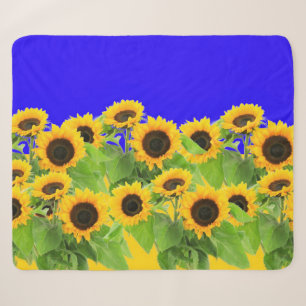 Sunflowers Sherpa Blanket